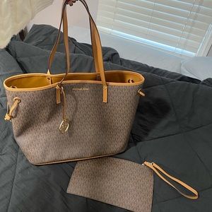 Michael Kors Tote Bag with Michael Kors Wristlet